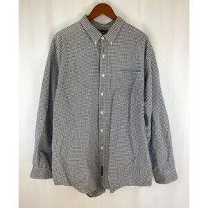 EUC Abercrombie & Fitch Shirt XL Blue Gingham Check Button Up Long Sleeve Men's
